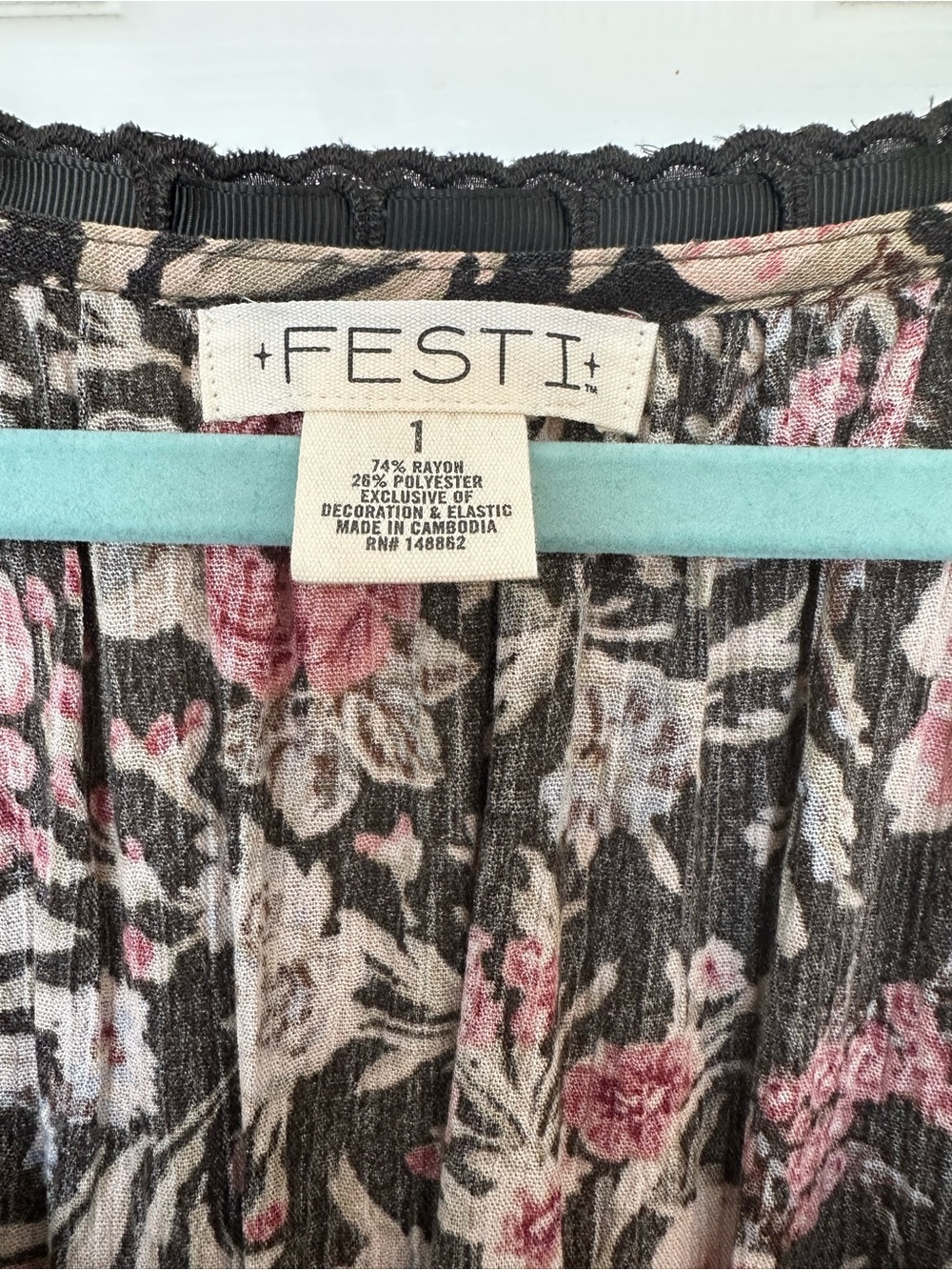 torrid Black Maxi Dress with Pink Rose Floral pattern - Picture 8 of 8
